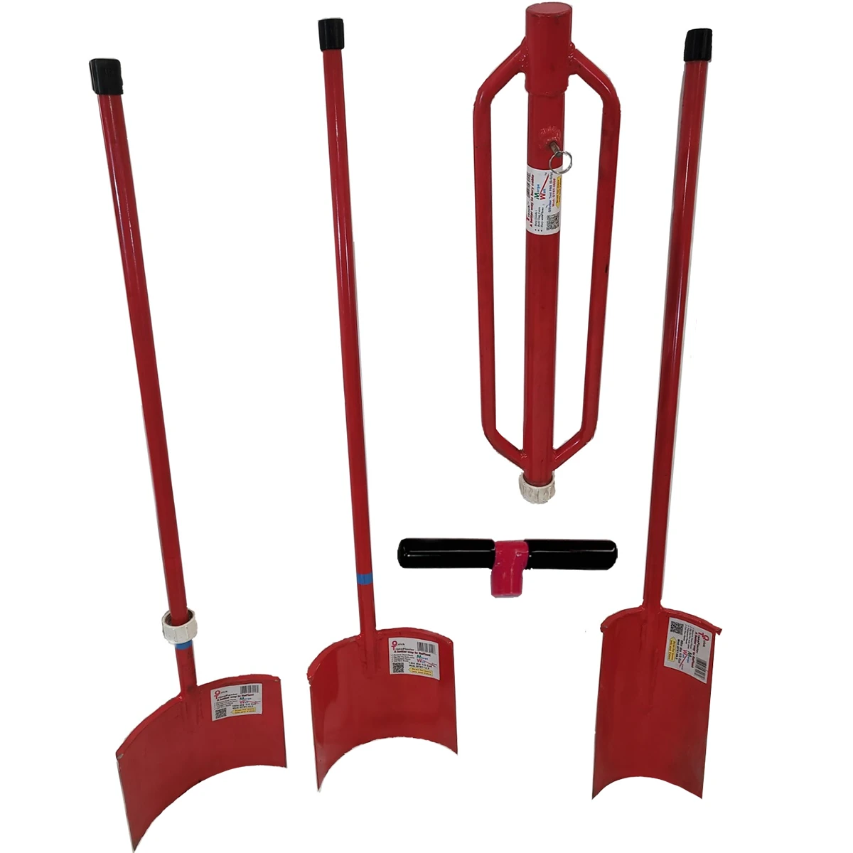 Medium, Large, and Extra Large Quick Strike Transplant Diggers with D-Grip Striker Tool and T-Handle